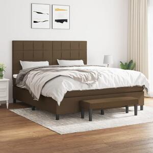 Box spring postel s matrací tmavě hnědá 160x200 cm textil 3136608