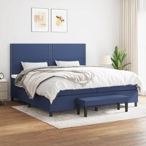 Box spring postel s matrací modrá 200x200 cm textil 3136627