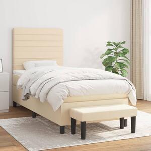 Box spring postel s matrací krémová 80 x 200 cm textil 3136634