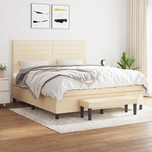 Box spring postel s matrací krémová 160x200 cm textil 3136690