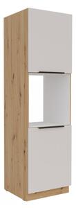 Vysoká kuchyňská skříňka pod troubu Solea 60 DP-210 2F, Barva: dub artisan / kašmír 5903211473203