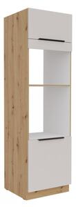 Vysoká kuchyňská skříňka pod troubu Solea 60 DPM-210 2F, Barva: dub artisan / kašmír 5903211473210