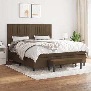 Box spring postel s matrací tmavě hnědá 160x200 cm textil 3136768