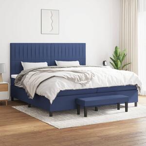 Box spring postel s matrací modrá 200x200 cm textil 3136787