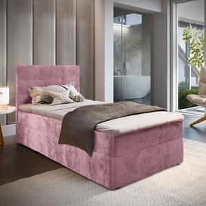 Čalouněná postel boxspring GLORIEN VELVET 80x200 cm růžová Matrace: Matrace Bonell pružinová
