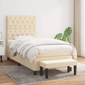 Box spring postel s matrací krémová 80 x 200 cm textil 3136794