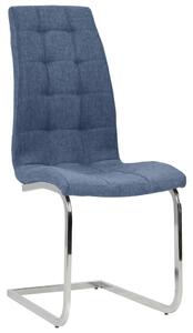 Konzolové jídelní židle 2 ks modré textil