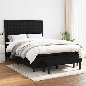 Box spring postel s matrací černá 140 x 190 cm textil 3136911