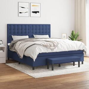 Box spring postel s matrací modrá 160x200 cm textil 3136931