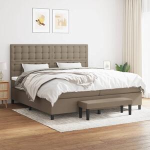 Box spring postel s matrací taupe 200x200 cm textil 3136945