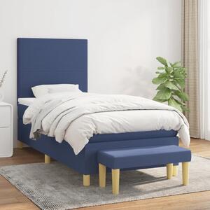 Box spring postel s matrací modrá 80x200 cm textil 3136955