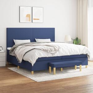 Box spring postel s matrací modrá 200x200 cm textil 3137027