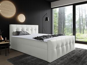 Kontinentální postel Larnaka, Rozměr postele: 120x200, Barva:: ekokůže Soft 017 (bílá) 5902928144437