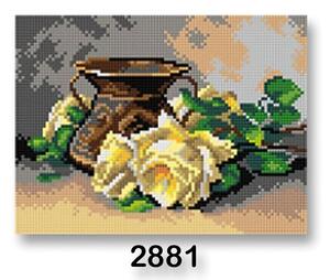 VTC Vyšívací předloha, obrázek na vyšívání 70246/2881 Catherina Klein zátiší se žlutými růžemi, 18x24cm