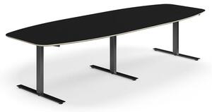AJ Produkty Jednací stůl NOVUS, T-nohy, 3200x1200 mm, černá