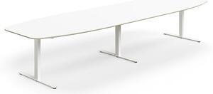 AJ Produkty Jednací stůl NOVUS, T-nohy, 4000x1200 mm, bílá