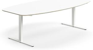 AJ Produkty Jednací stůl NOVUS, T-nohy, 2400x1200 mm, bílá