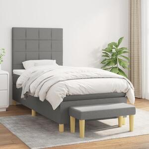 Box spring postel s matrací tmavě šedá 80 x 200 cm textil 3137110