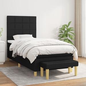 Box spring postel s matrací černá 80 x 200 cm textil 3137111