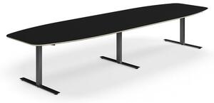 AJ Produkty Jednací stůl NOVUS, T-nohy, 4000x1200 mm, černá