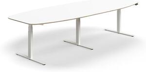 AJ Produkty Jednací stůl NOVUS, výškově nastavitelný, 3200x1200 mm, bílá