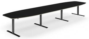 AJ Produkty Jednací stůl NOVUS, T-nohy, 4800x1200 mm, černá
