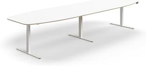AJ Produkty Jednací stůl NOVUS, výškově nastavitelný, 4000x1200 mm, bílá