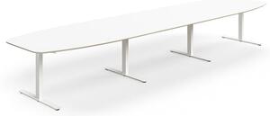 AJ Produkty Jednací stůl NOVUS, T-nohy, 4800x1200 mm, bílá