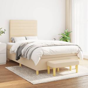 Box spring postel s matrací krémová 120x200 cm textil 3137226