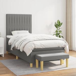 Box spring postel s matrací tmavě šedá 80 x 200 cm textil 3137270