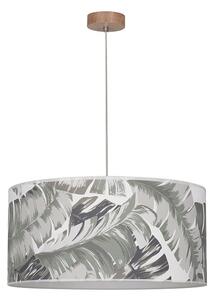 Závěsné svítidlo MADERA, 1xMax.60W, vícebarevné textilní stínítko, olejovaný dub