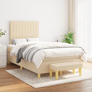 Box spring postel s matrací krémová 120x200 cm textil 3137306