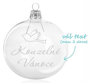 Pískovaná baňka Kouzelné Vánoce 8 cm