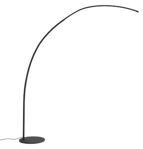 Moderní oblouková lampa černá vč. LED s dotykovým stmívačem - Arlow