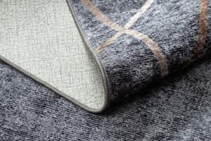 Makro Abra Kusový koberec pratelný MIRO 51233.809 Geometrický protiskluzový šedý Rozměr: 120x170 cm