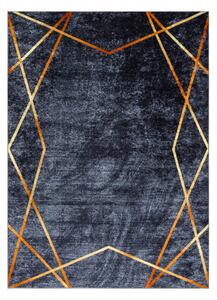 Makro Abra Kusový koberec pratelný MIRO 51233.810 Geometrický protiskluzový tmavě šedý Rozměr: 80x150 cm