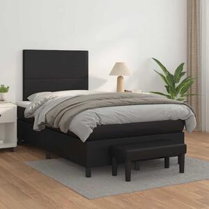 Box spring postel s matrací černá 120 x 200 cm umělá kůže 3137533