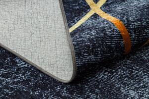Makro Abra Kusový koberec pratelný MIRO 51233.810 Geometrický protiskluzový tmavě šedý Rozměr: 80x150 cm