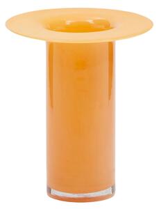 Oranžová skleněná váza Kave Home Kelse 25 cm