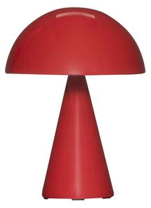 Červená kovová nabíjecí stolní lampa Hübsch Mush 20 cm