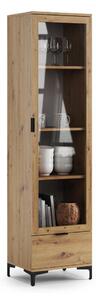 Vitrína LORA 50x195x40 cm dub artisan