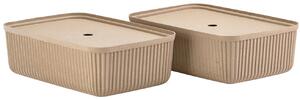 Zone Denmark Set dvou béžových papírových úložných boxů Pulp 48 x 32 cm