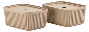 Zone Denmark Set dvou béžových papírových úložných boxů Pulp 32 x 23 cm