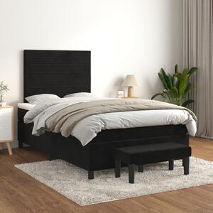 Box spring postel s matrací černá 120 x 200 cm samet 3137895