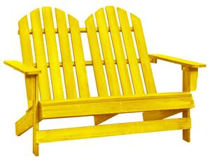 2místná zahradní židle Adirondack masivní jedlové dřevo žlutá