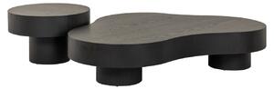 Set dvou hnědých dubových konferenčních stolků Richmond Bogor 143x95/60 cm