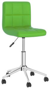 Otočná kancelářská židle zelená umělá kůže