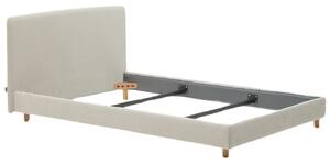 Šedá čalouněná jednolůžková postel Kave Home Valma 90 x 200 cm