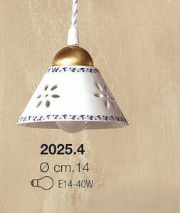 Keramické závěsné svítidlo Foglie 2025.4, MODRÉ