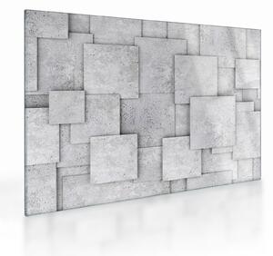 Skleněný obraz - Abstrakce betonových kachliček (70x50 cm)
